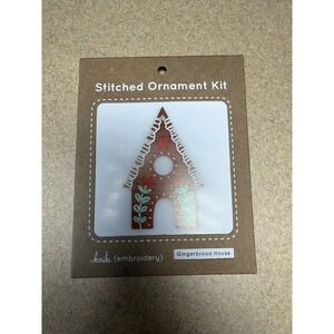 Kiriki Stitched Ornament Kit Gingerbread House DIY Craft NEW